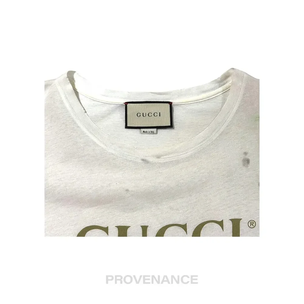 🔴 Gucci GG Vintage Logo T-Shirt - Tie Dye White S